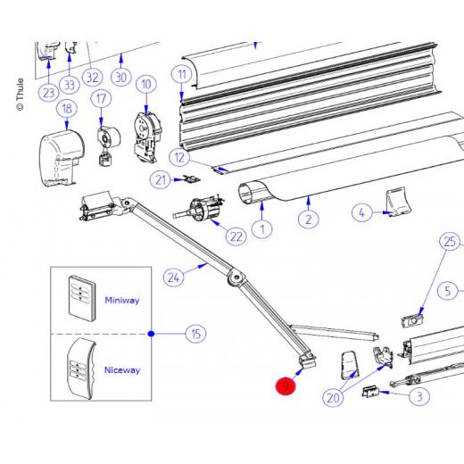 LH+RH Stop Springarm 9200