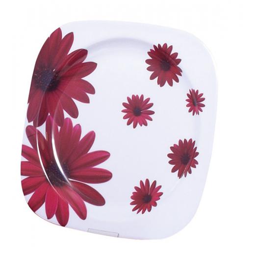 Melamin Teller Set (Ø 22,5cm) Red Flower, 2 Stück