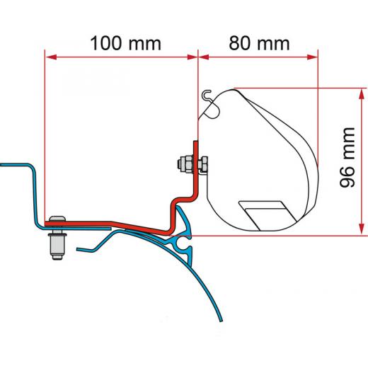 Montageadapter Campérêve Cap Road auf Peugeot Expert Basis