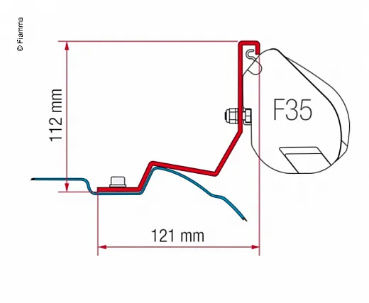 Montageadapter F35 Pro 270 cm mit PrivacyRoom CS Light 280