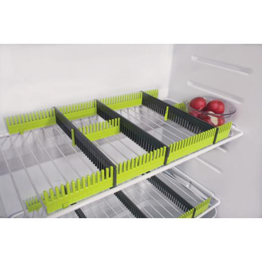 Purvario Stauleisten 8er-Pack, f. Kühlschrank (grau+lime)