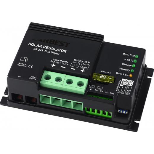 PWM Laderegler, Carbest 12V Solar Controller SR243 Duo Digital