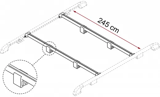 Querstange für Dachreling 41100