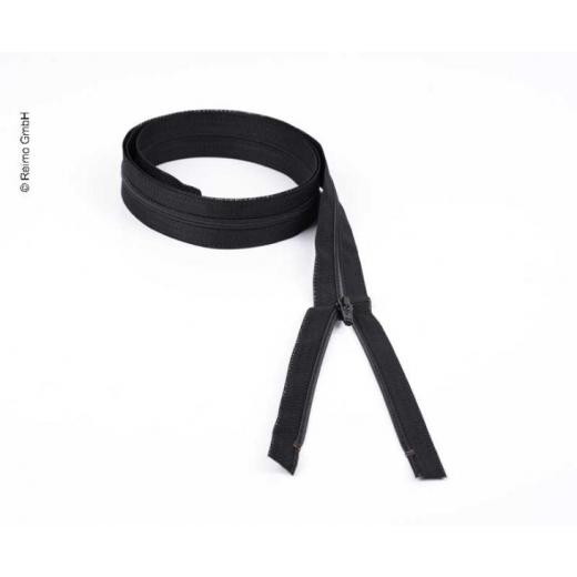 Reißverschluss 130cm, teilbar - aushakbar in schwarz, Kunststoff