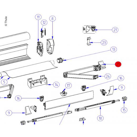 R.H.Spring Arm O5003 2,3m