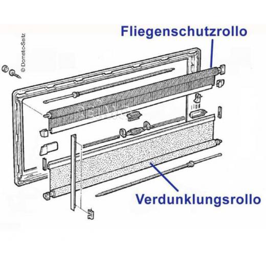 S4 Fenster-Ersatzteil - Fliegenschutzrollo in weiß