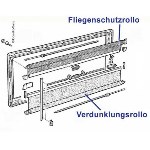 S4 Fenster-Ersatzteil - Verdunkelungsrollo in weiß