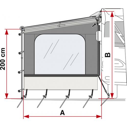 Side W - Seitenteil für Markise Caravanstore/F35