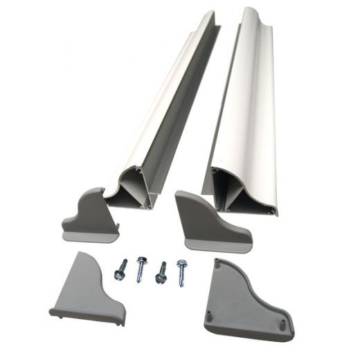 Solar-Panel-Montagespoiler Set Breite bis 410mm, 1 Paar, 4 Ecken, 2-teilig