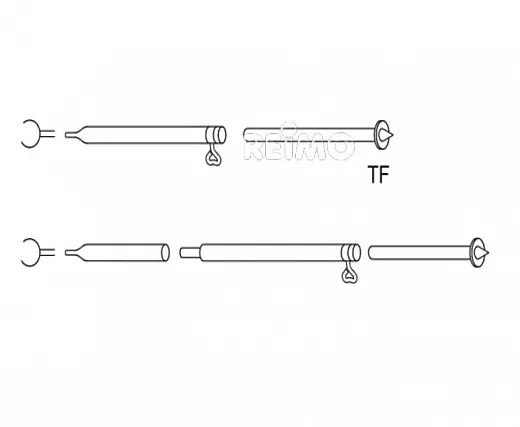 Sturmstange Stahl mit Bodenspitze 1mm