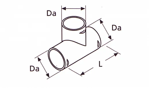 T-Stück zur Rohrverbindung 60mm