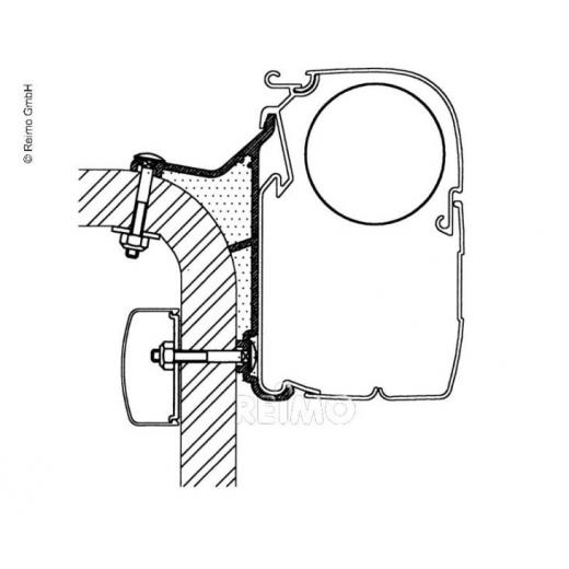 Thule Markisen-Befestigung für Thule Markise 5003 Hymer Van B2 L:4,50m