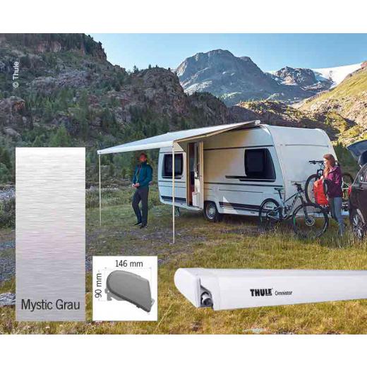 Thule Omnistor 6300, Dachmarkise, Mystic Grau, Gehäuse weiß, 450cm