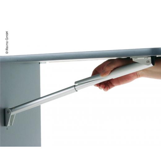 Tischplattenhalter abklappbar Länge 402mm, Aluminium schwarz eloxiert