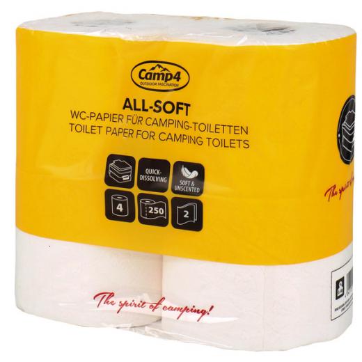 Toilettenpapier CAMP4, 2-lagig, 4 Rollen