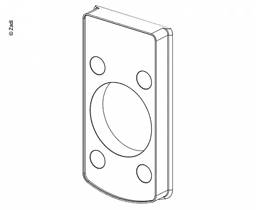 Türschloss-Distanzplatte für Wandstärke 13mm für Art.-Nr. 52601 / 52602