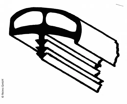 Umleimer gepolstert - 15 mm dunkelgrau