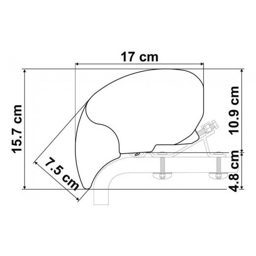 View-Blocker Front, Breite 240cm, Höhe 140cm