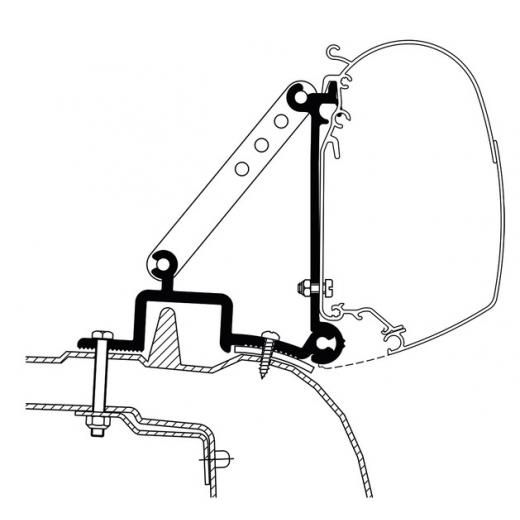 Wandmontage-Adapter - Renault Master und TO 3200/4200/5200/8000