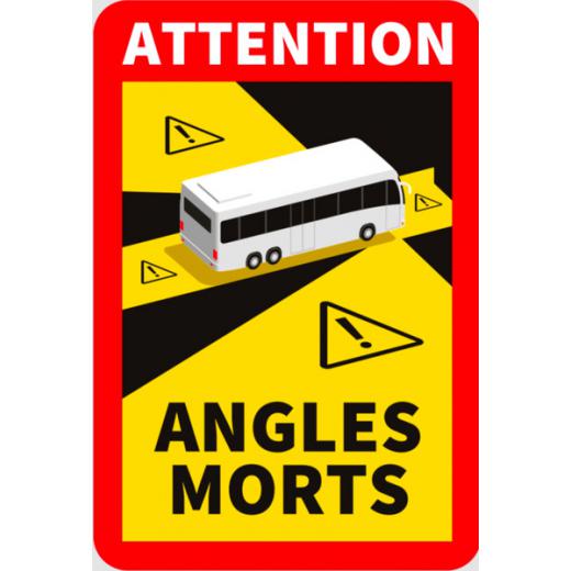 Warnschild Angles Morts Toter Winkel magnetisch