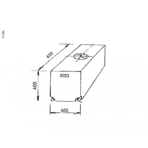 Wassertank 95 Liter, 650x400x400 anthrazit