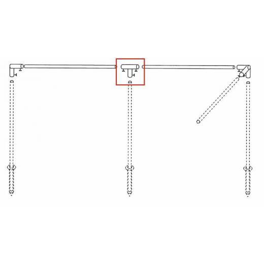 Windschutzgestänge T-Stück, Stahl