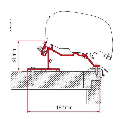 Wohnwagen-Adapter Markise F65L und F80S Caravan Roof 340cm