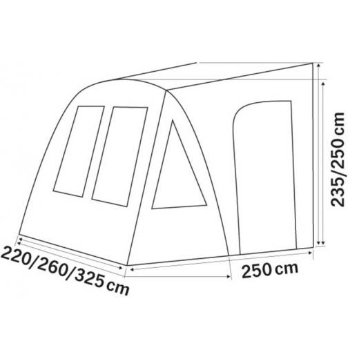 Wohnwagen-Luftvorzelt ONE BEAM AIR 325