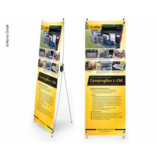 X-Banner - Motiv: Reimo Campingbox L-CM, Englisch, Größe: 60x180cm