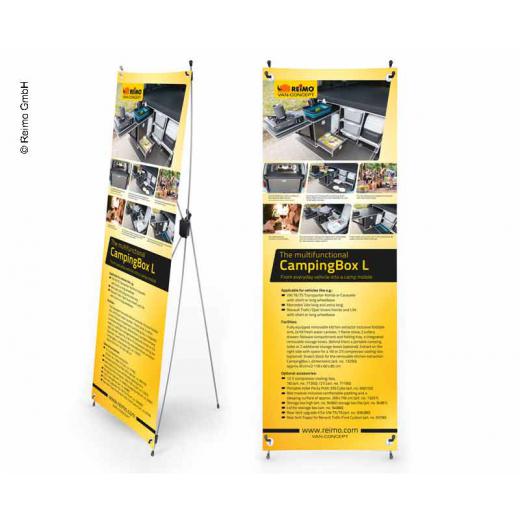 X-Banner - Motiv: Reimo Campingbox L, Englisch, Größe: 60x180cm