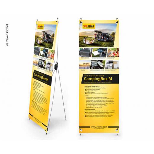 X-Banner - Motiv: Reimo Campingbox M, Englisch, Größe: 60x180cm