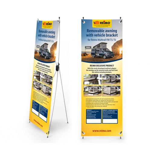 X-Banner Motiv: T5 Multirail Adapter Thule für Rechts-& Linkslenker, Englisch