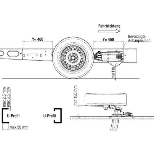 Zusatzkit für AL-KO Standardbausatz Unteneinbau Art.Nr. 920921